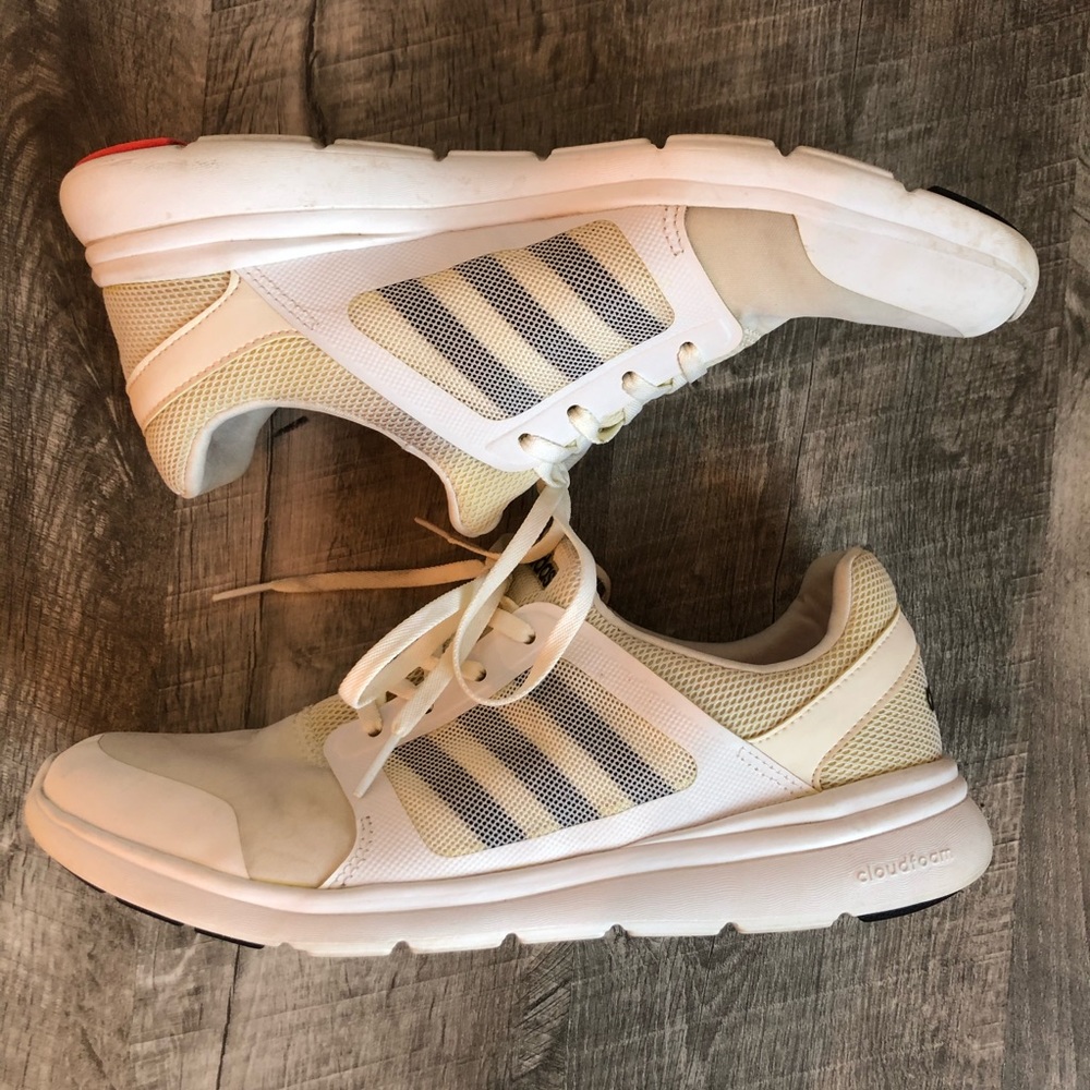 Adidas Cloudfoam Off White Sneakers, size 9.5 US